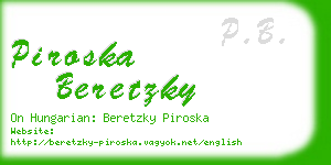 piroska beretzky business card